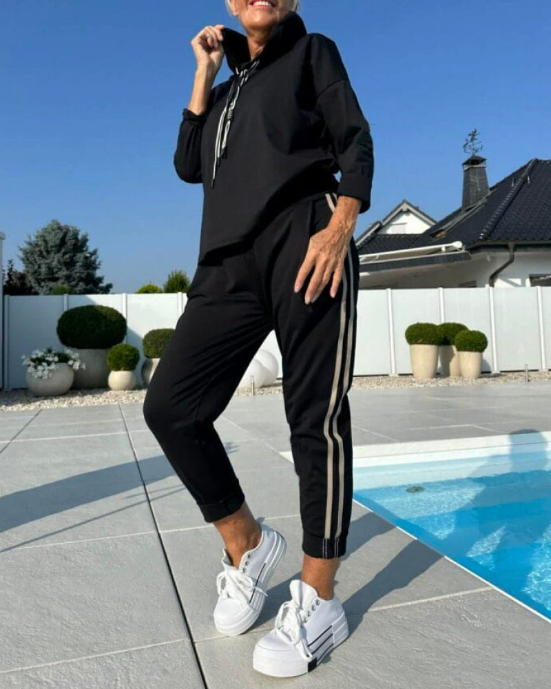 Shopnory | Zweiteilige Satz mit Damen Kapuzen Sweatshirt und Hosen