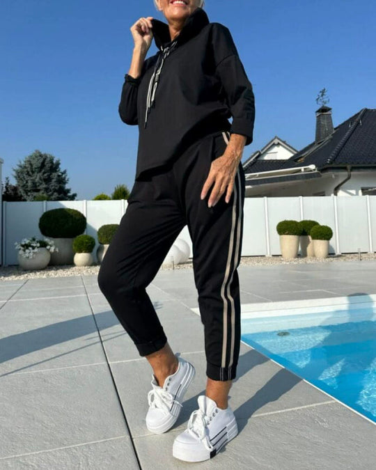Shopnory | Zweiteilige Satz mit Damen Kapuzen Sweatshirt und Hosen