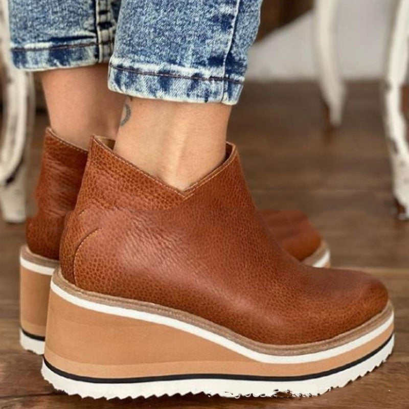 Orthopädische Leder-Sneaker mit Komfortsohle