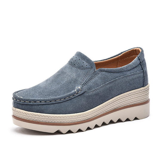 Damen Bequeme Mokassins mit modischer Plateausohle