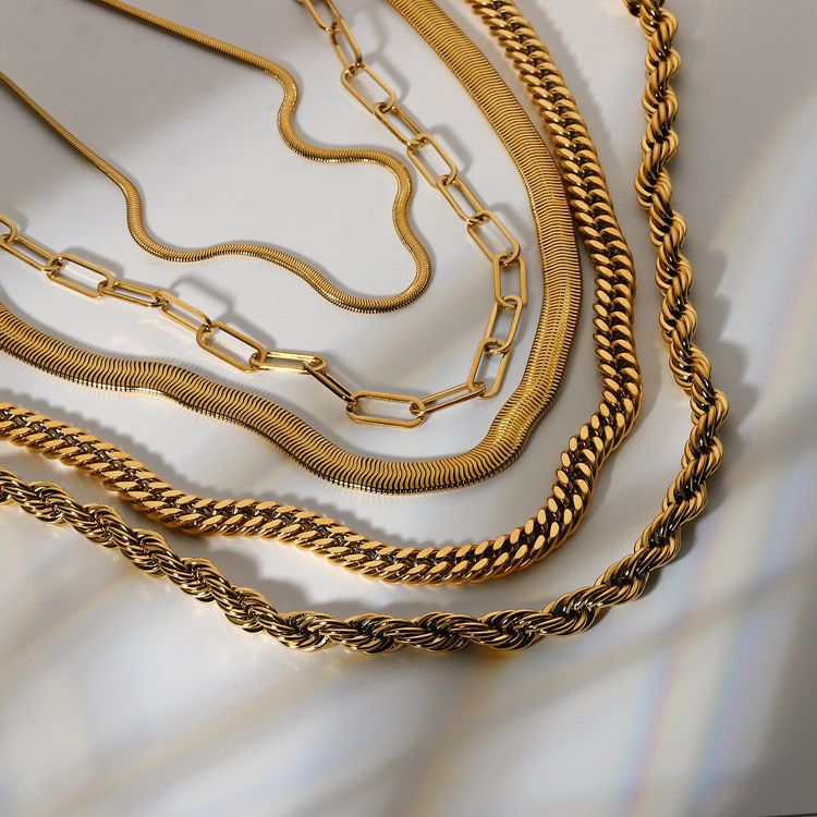 Halskette in Edelstahl - 18k vergoldet | Shop Nory