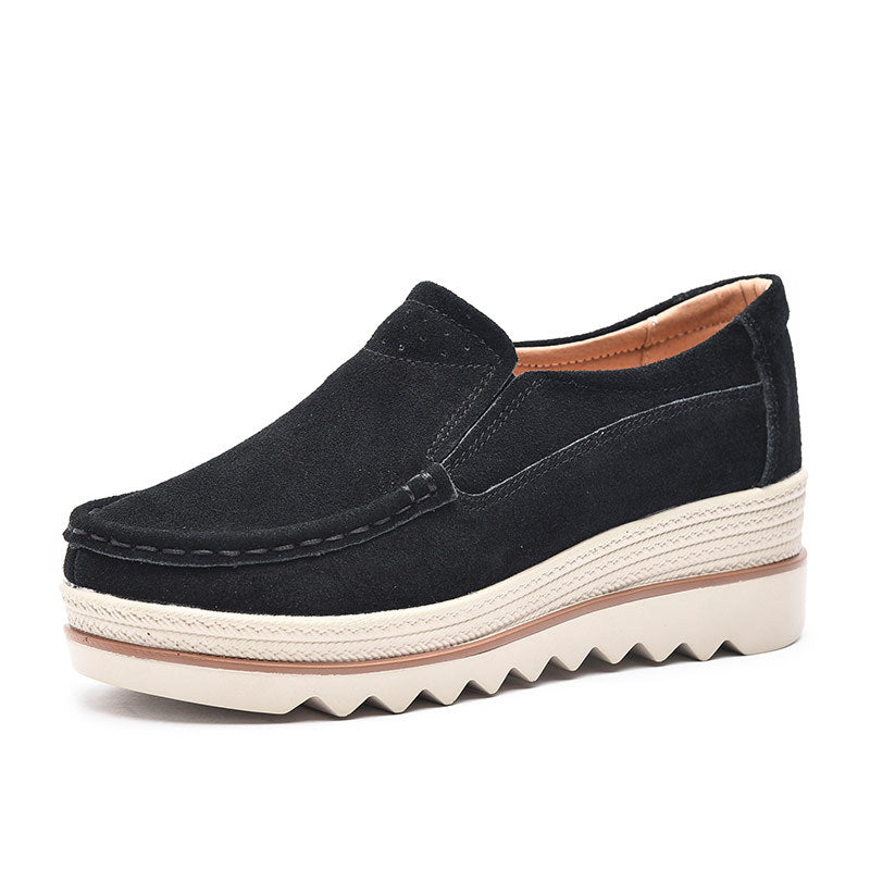 Damen Bequeme Mokassins mit modischer Plateausohle