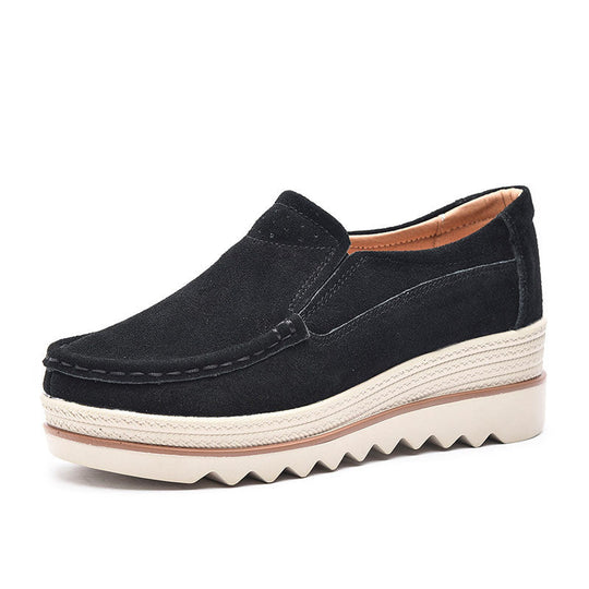 Damen Bequeme Mokassins mit modischer Plateausohle