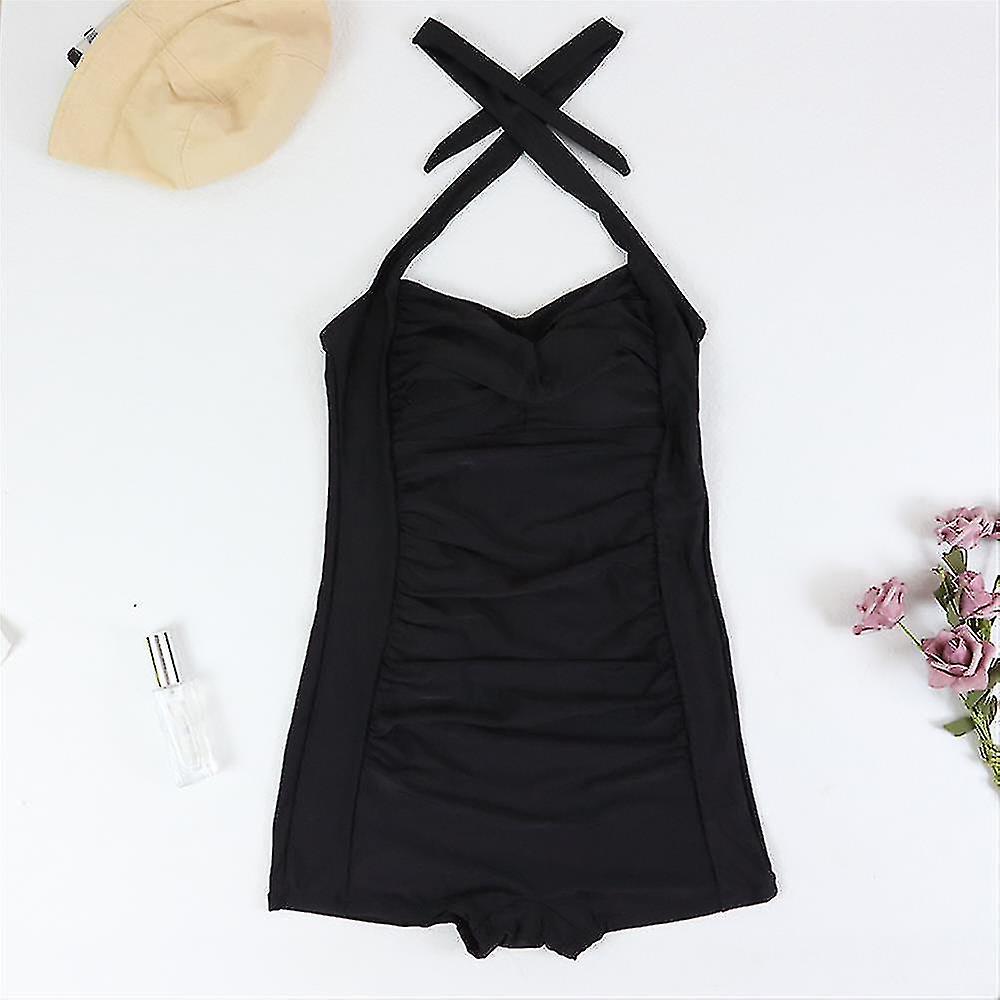 ShopNory | Damen Boyleg Badeanzug mit Halterneck & Figurformender Passform