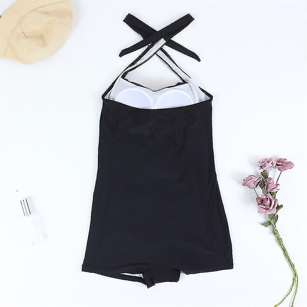 ShopNory | Damen Boyleg Badeanzug mit Halterneck & Figurformender Passform