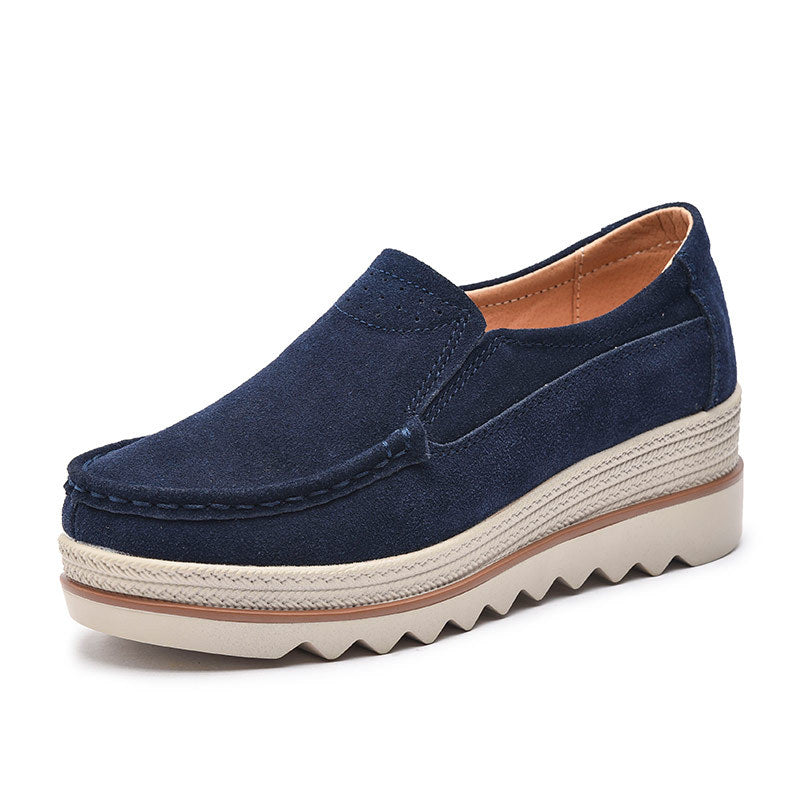 Damen Bequeme Mokassins mit modischer Plateausohle