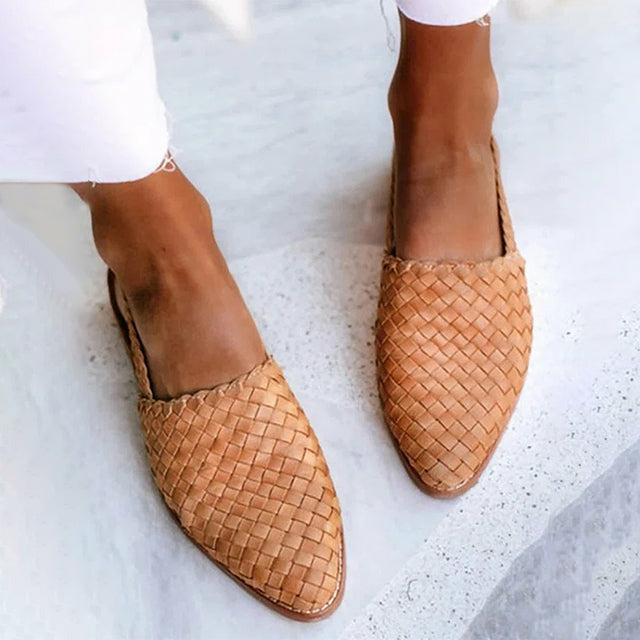 Vintage geflochtene spitze Flats