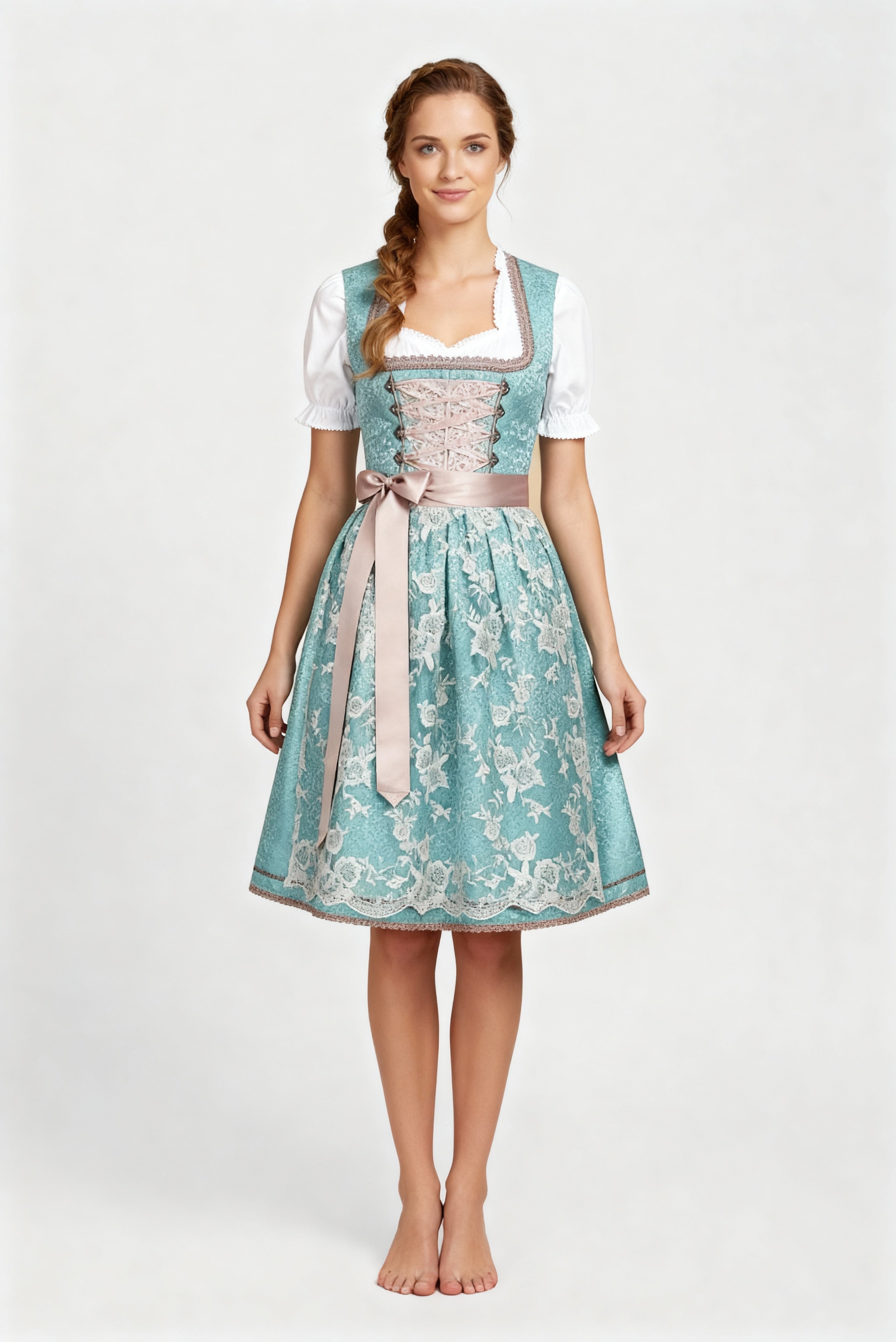 Einzigartige Damen Tracht mit Schürze Perfekt für Oktoberfest