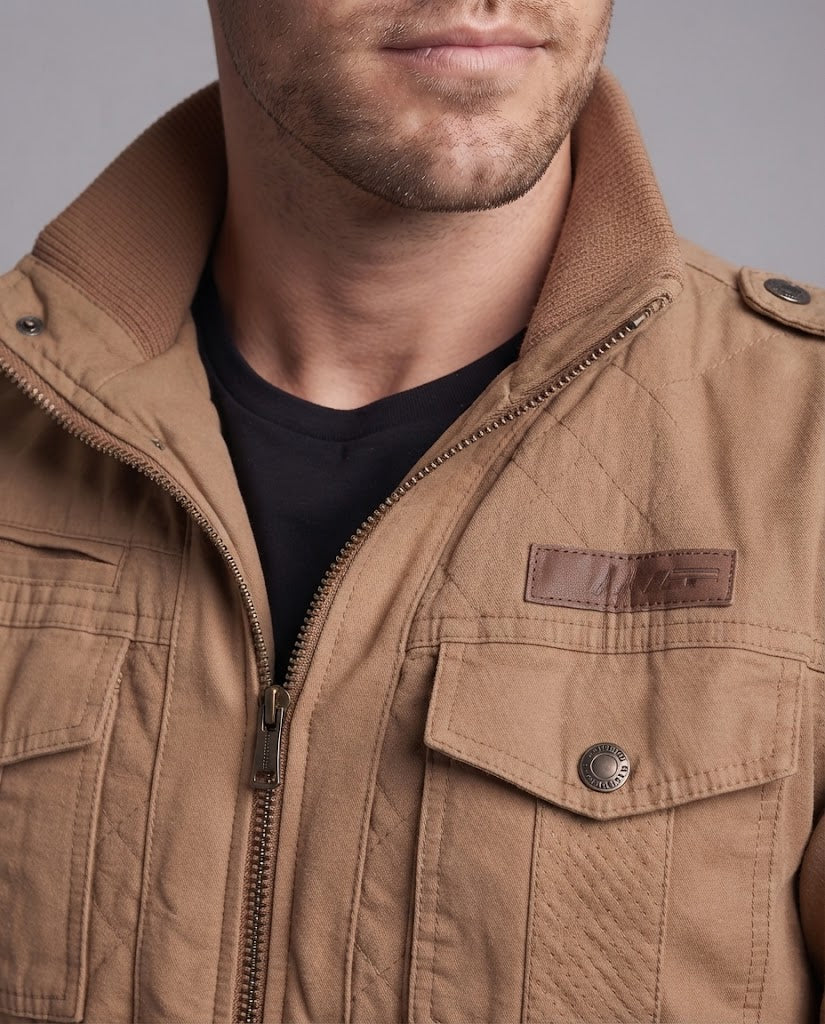 Herren Winterjacke mit Fleece-Futter und multifunktionalen Taschen Shop Nory