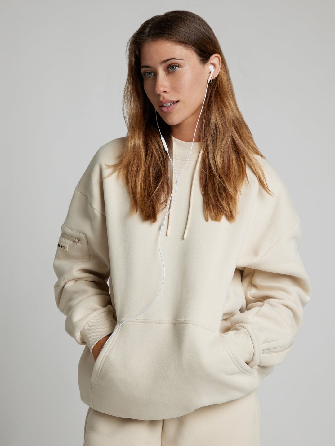 Bequemer Reise-Hoodie mit Flugmodus-Grafik