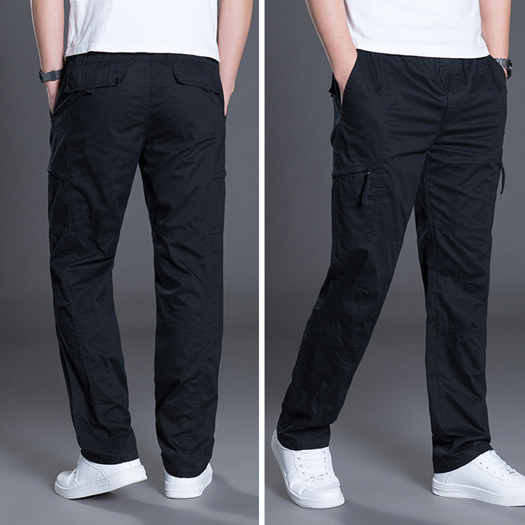 Herren Gerade geschnittene Utility‑Cargohose mit Knieabnähern, Multifachtaschen & elastischem Bund Shop Nory