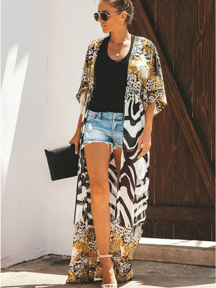 Kimono mit Leopardenmuster