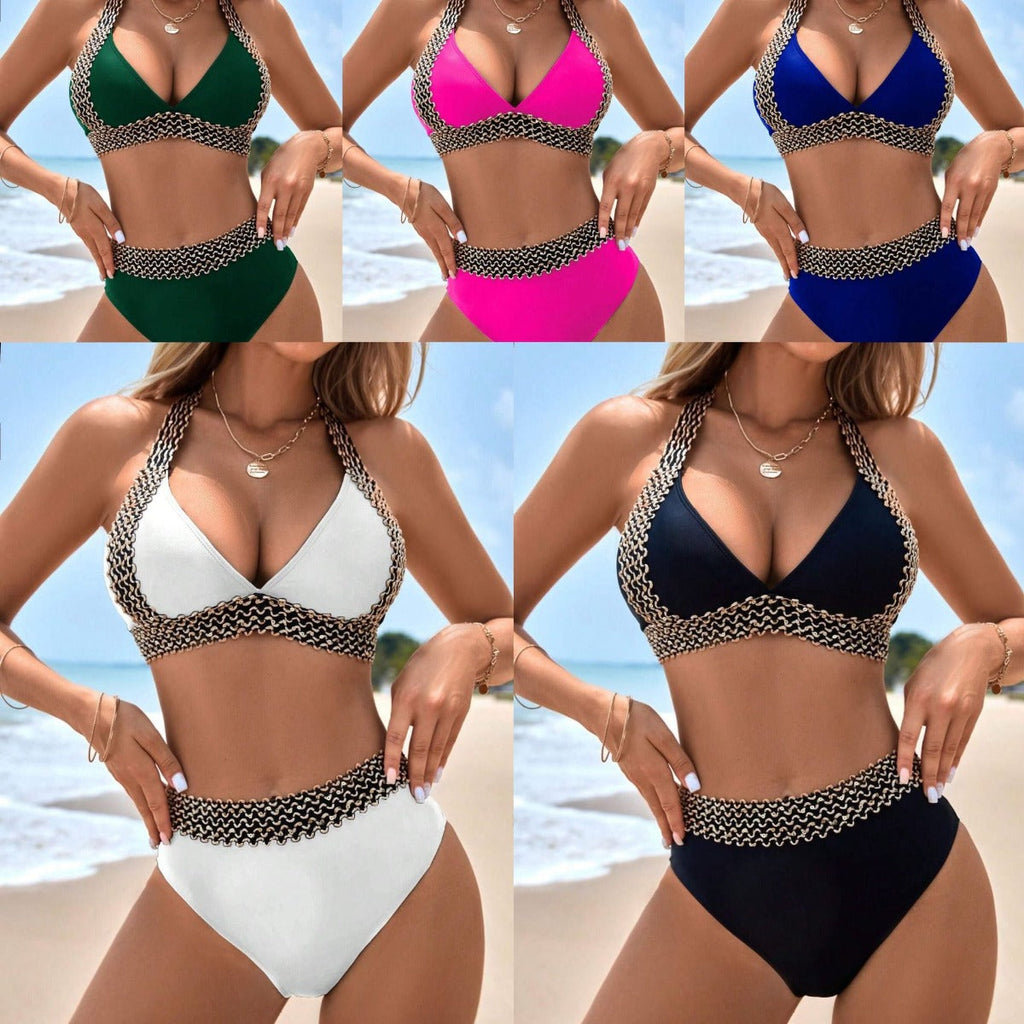 Schlanker, schnell trocknender Bikini mit geteilter Taille