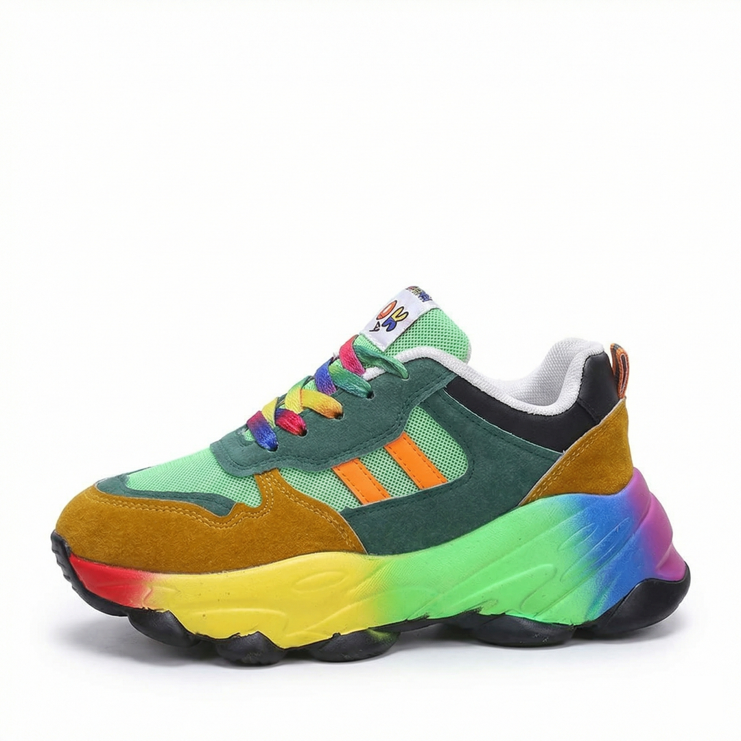 Bunte orthopädische Turnschuhe mit Stil