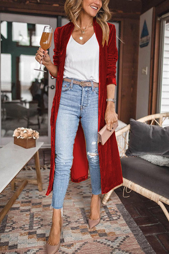Damen Stylische Wildleder Kimono Jacke