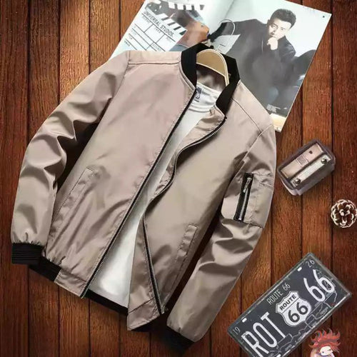 Shopnory | Herren Sommerjacke mit Reißverschluss und Tasche LShopnorybi