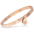Damen Armreif aus hochwertigem Edelstahl mit herzförmigem Anhänger und Zirkonia Shop Nory