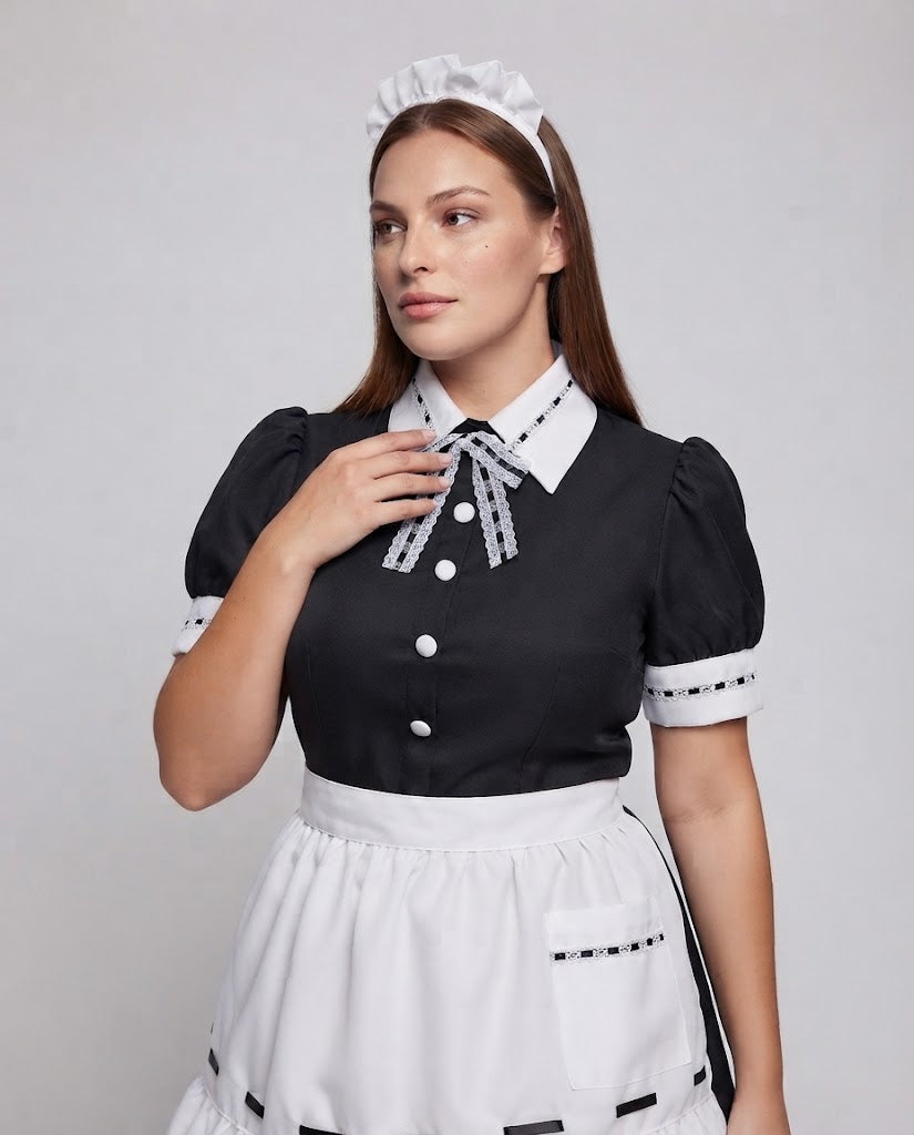 Damen Kostüm für Dienstmädchen mit Accessoires Shop Nory