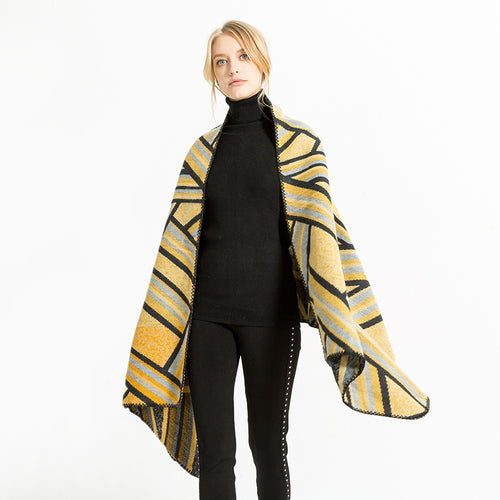 Damen Gewebter Jacquard-Überwurfschal im Oversize-Kimono-Fall Shop Nory