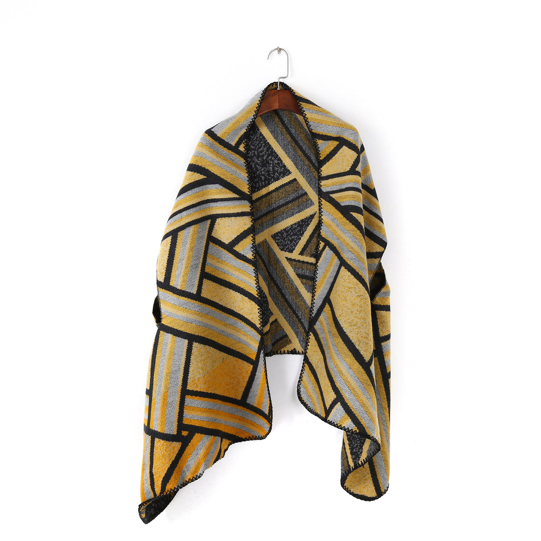 Damen Gewebter Jacquard-Überwurfschal im Oversize-Kimono-Fall Shop Nory