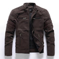 Stylische Motorrad Vegan-Lederjacke für Herren