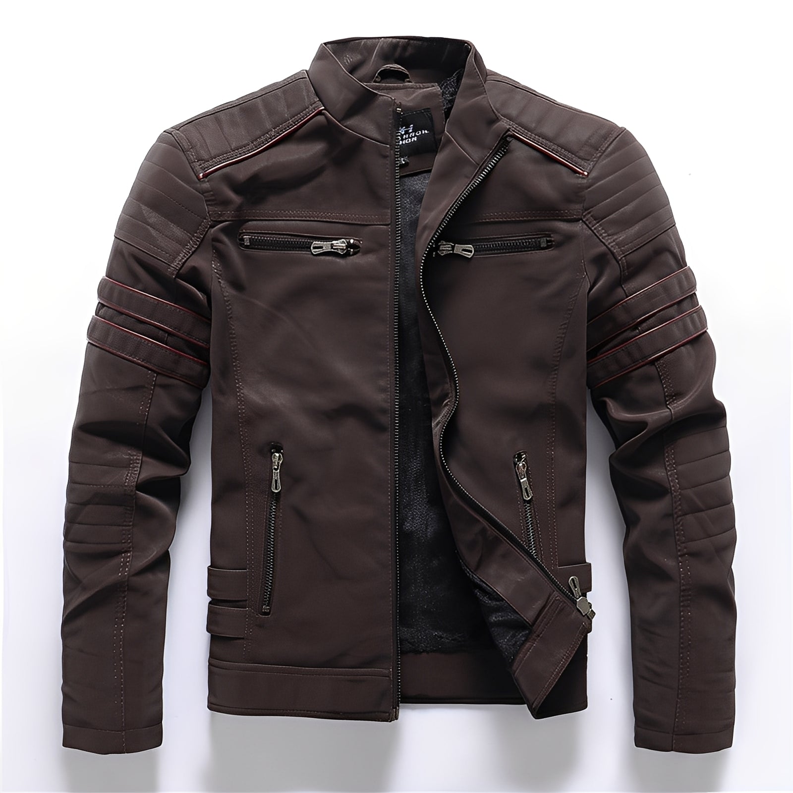 Stylische Motorrad Vegan-Lederjacke für Herren