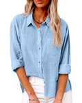 Baumwoll-Leinen Bluse
