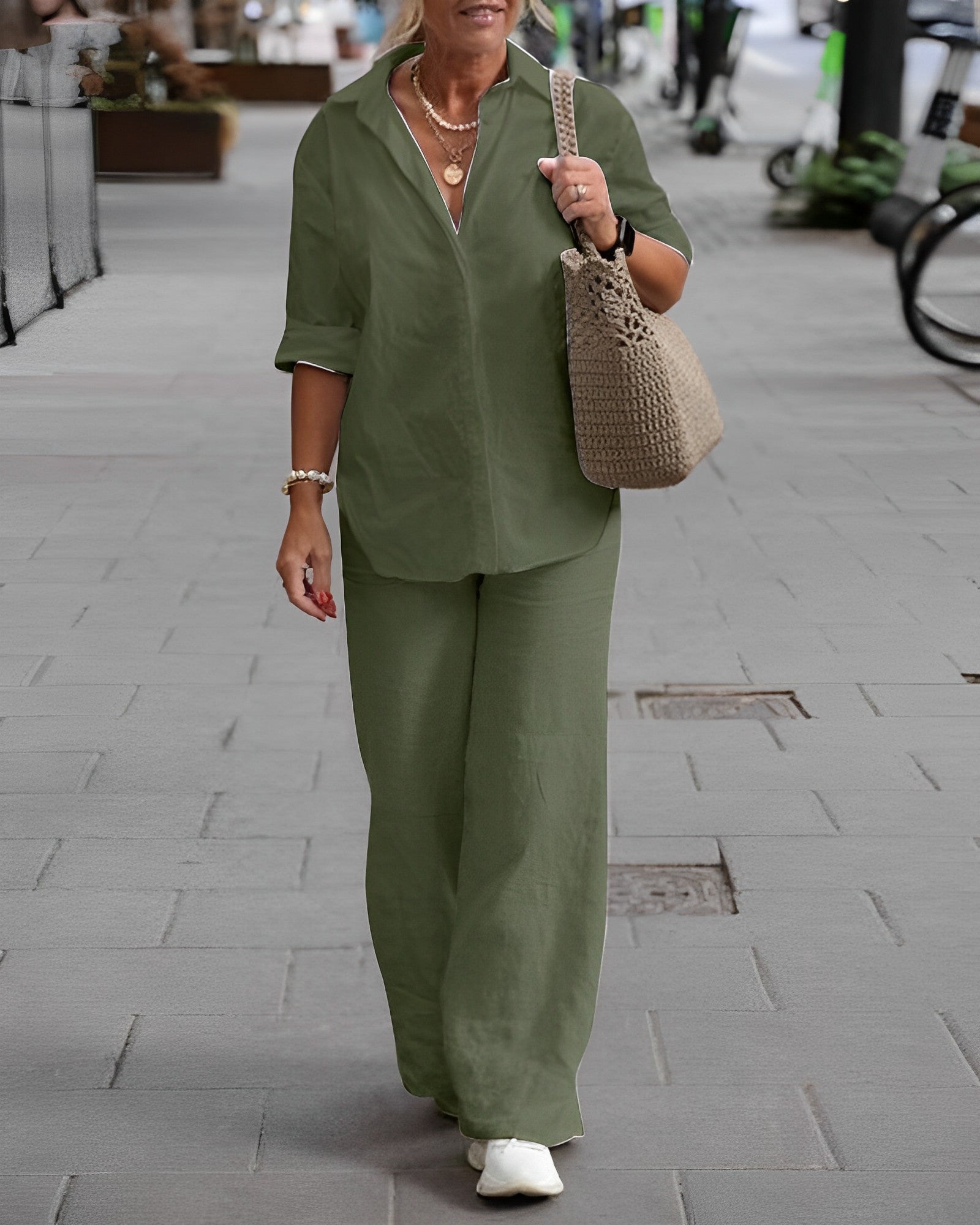 Shopnory | Relaxed Leinenhose mit Luftigem Sitz für Damen