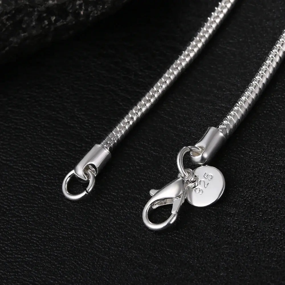 925 3Mm Sterling Silber Schlangen Kette