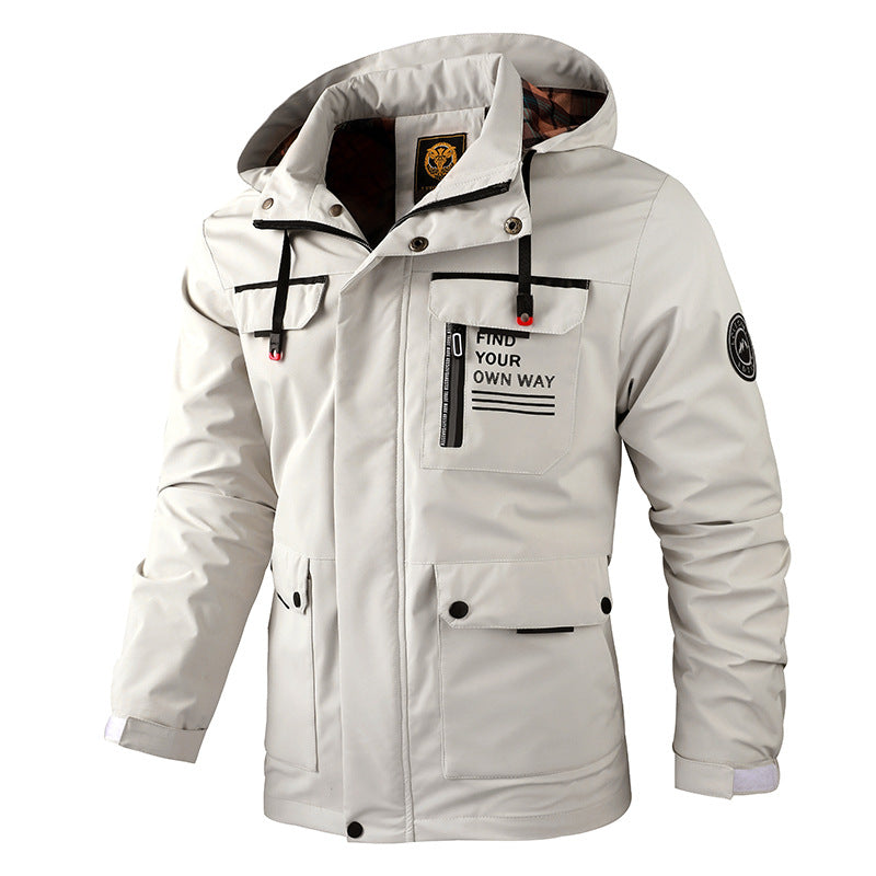 Moderne wasserdichte Cargo-Jacke für Männer