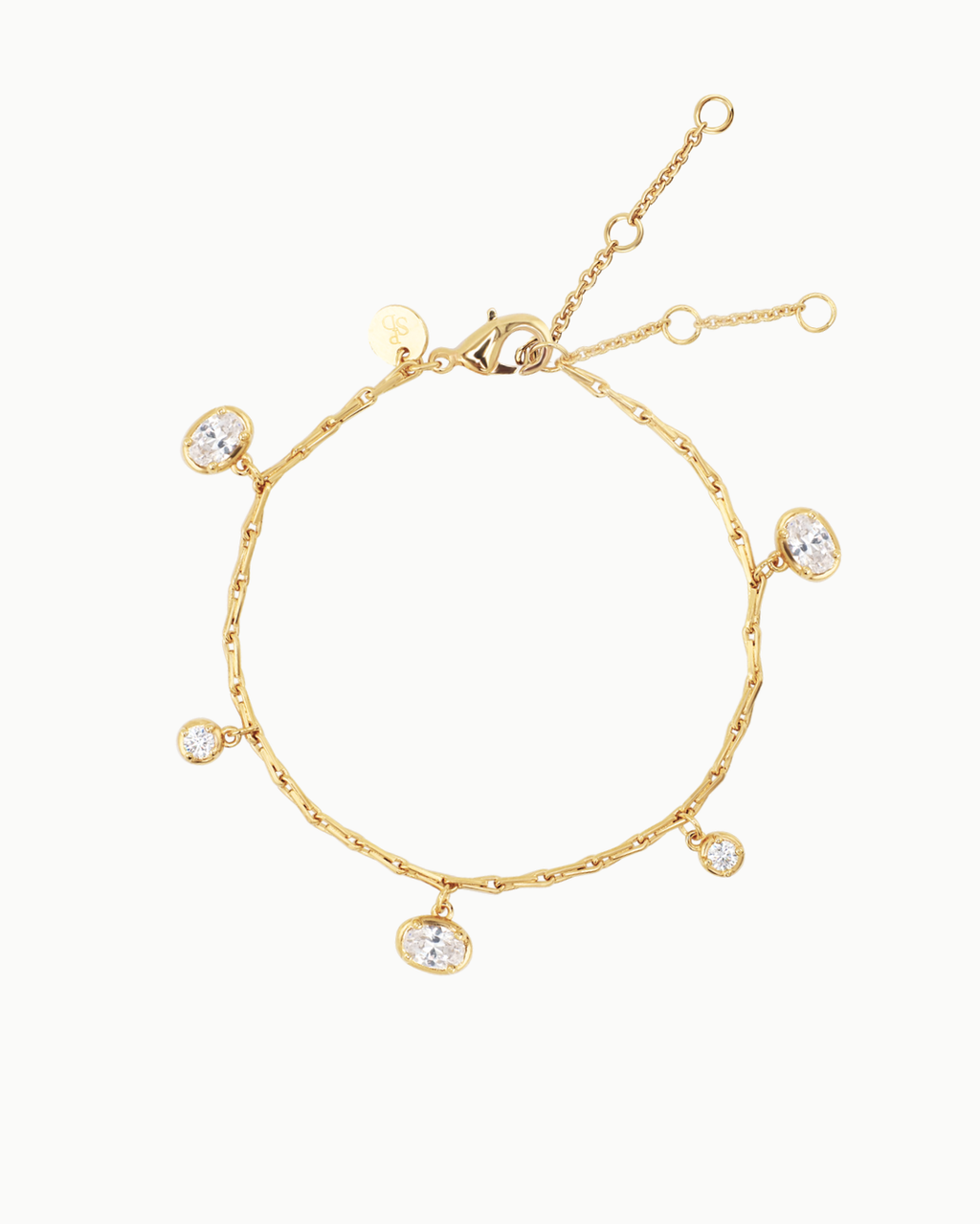 Luxe Nora Kristall Gold Kettenarmband | Shop Nory