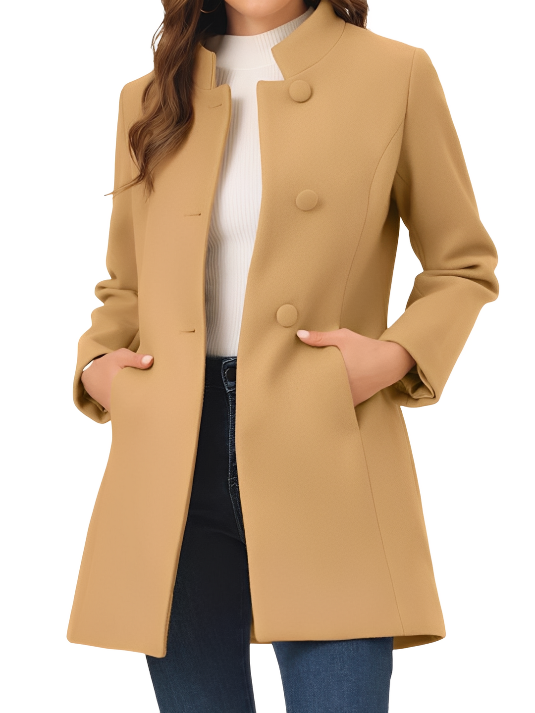 Moderne, figurbetonte Damenjacke mit Knöpfen