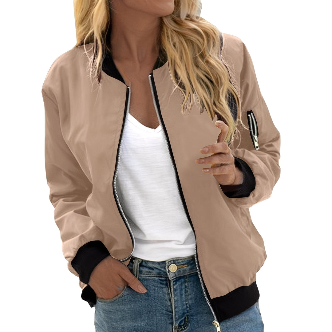 Lässige Bomberjacke im Retro-Stil für Frauen