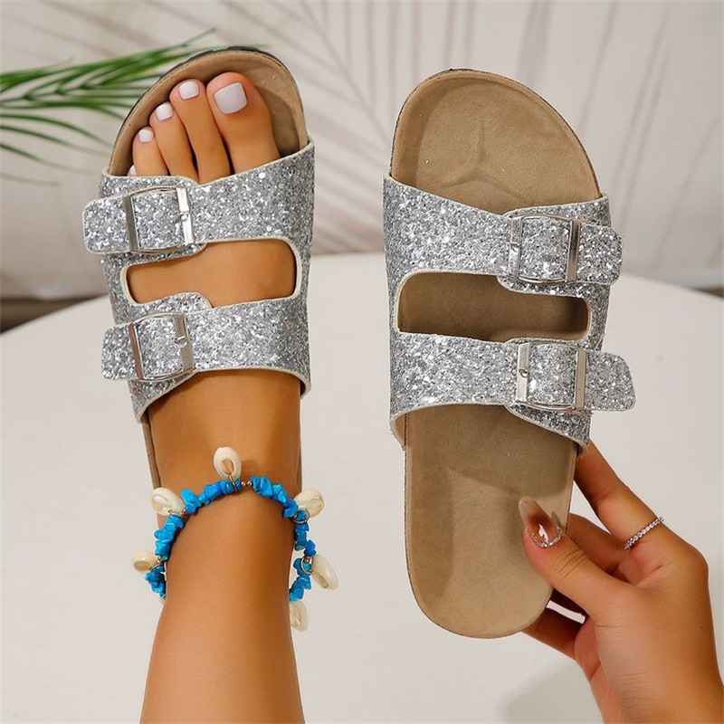 Glitzersandalen