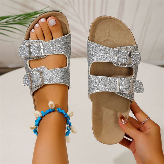 Glitzersandalen