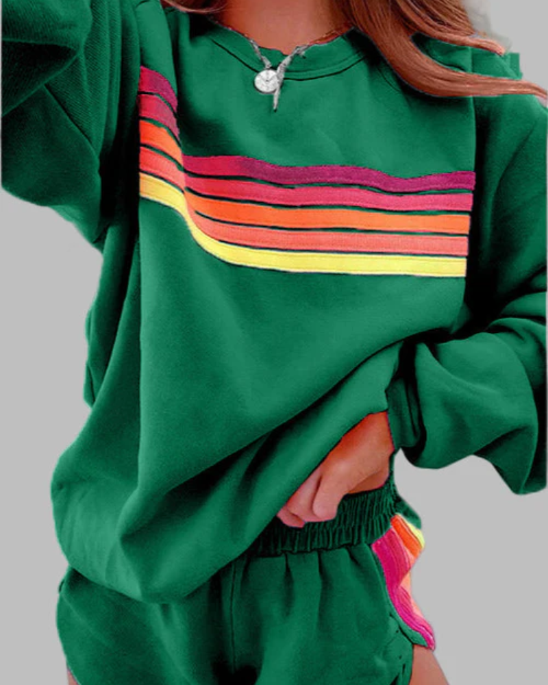 Gestreiftes Pyjama-Set