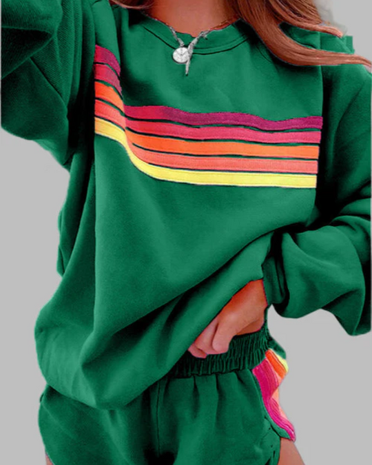 Gestreiftes Pyjama-Set