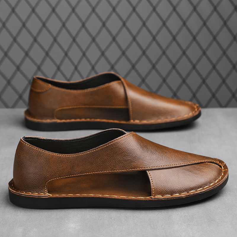 Sandalen aus echtem Leder für den Strand