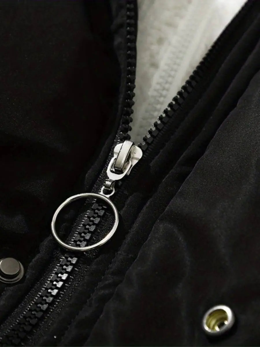 Warme Reißverschluss Winterjacke Komfort und Stil für Kalte Tage