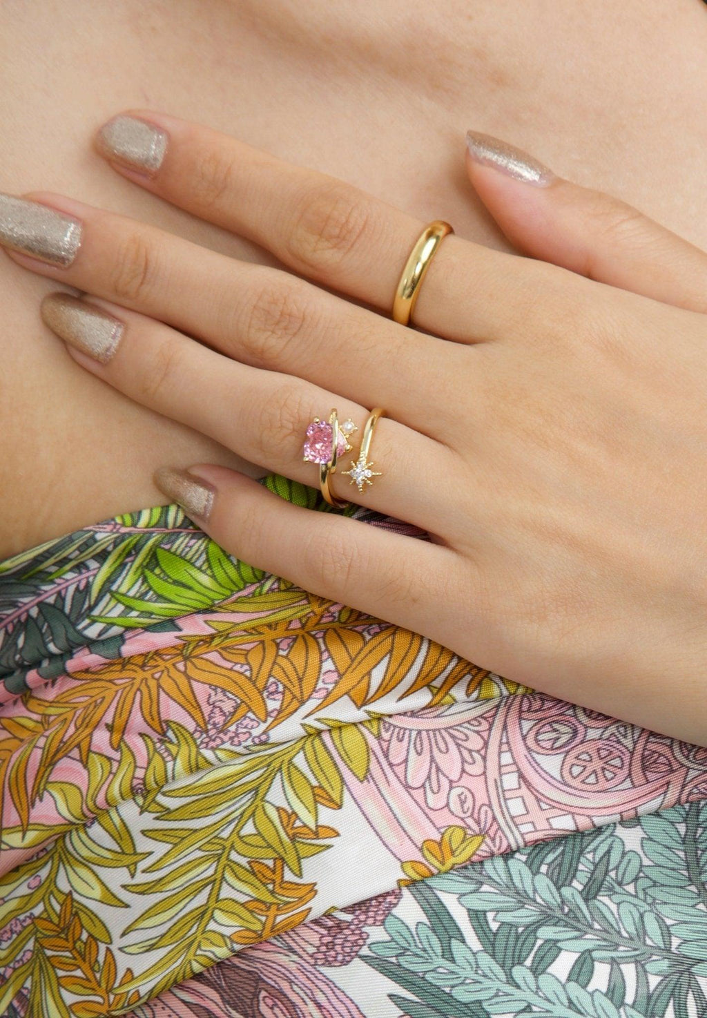 Herz- und Sternsteinring | Shop Nory