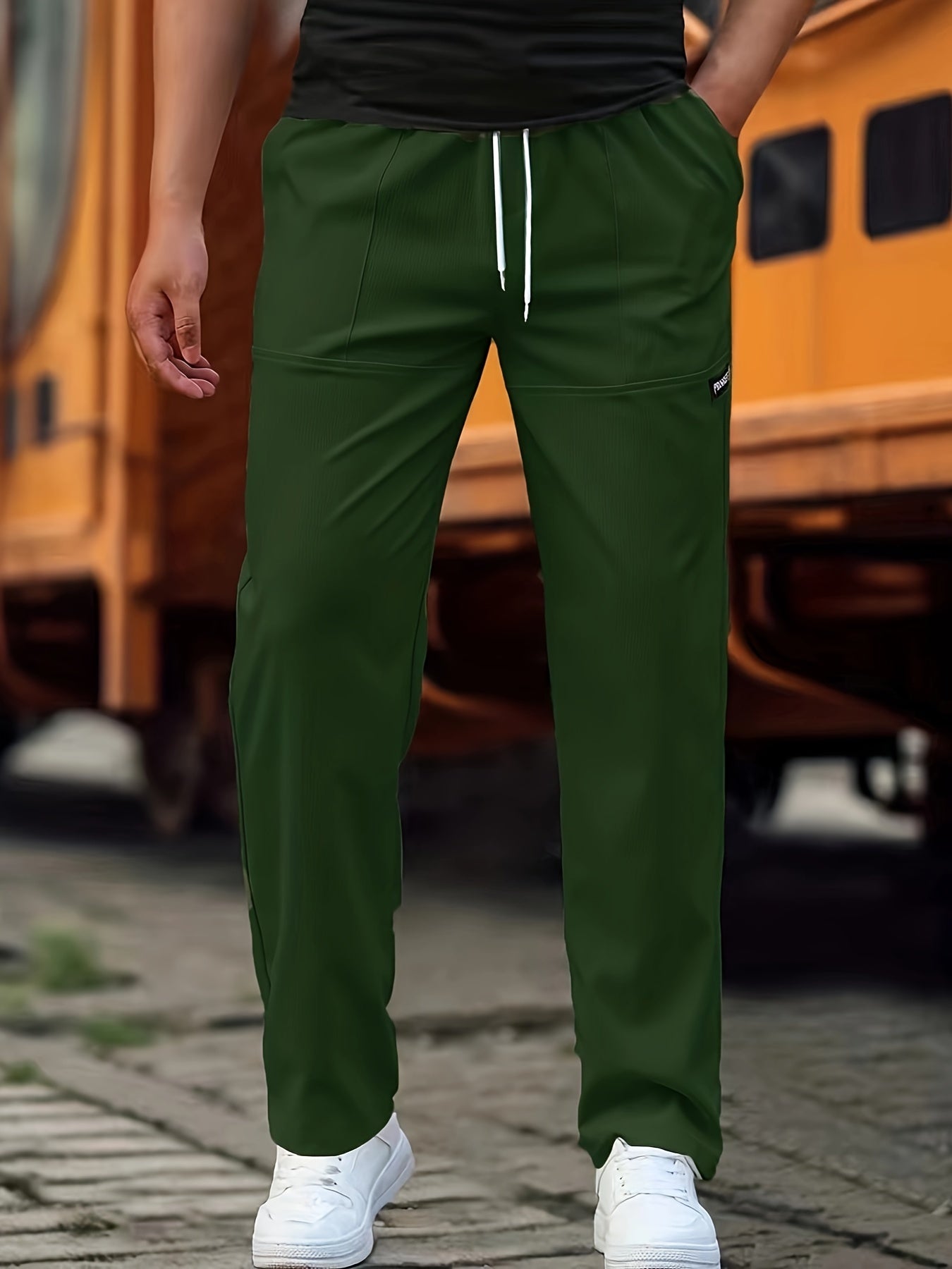 Stilvolle Kordelzug Athletische Hosen mit Taschen für Herren