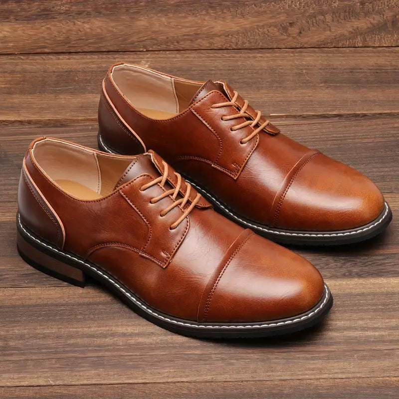 solide vintage-derby-schuhe für herren