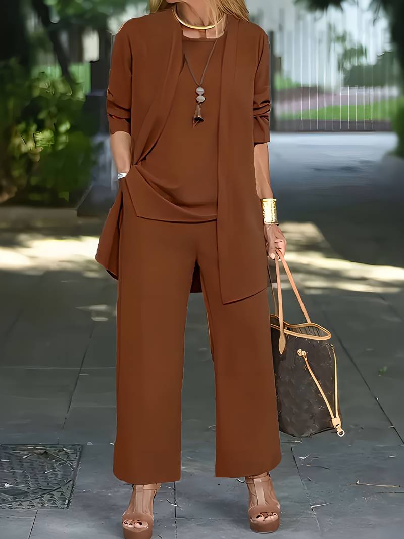 ShopNory | Dreiteiliges Set – Oberteil & Hose für Damen
