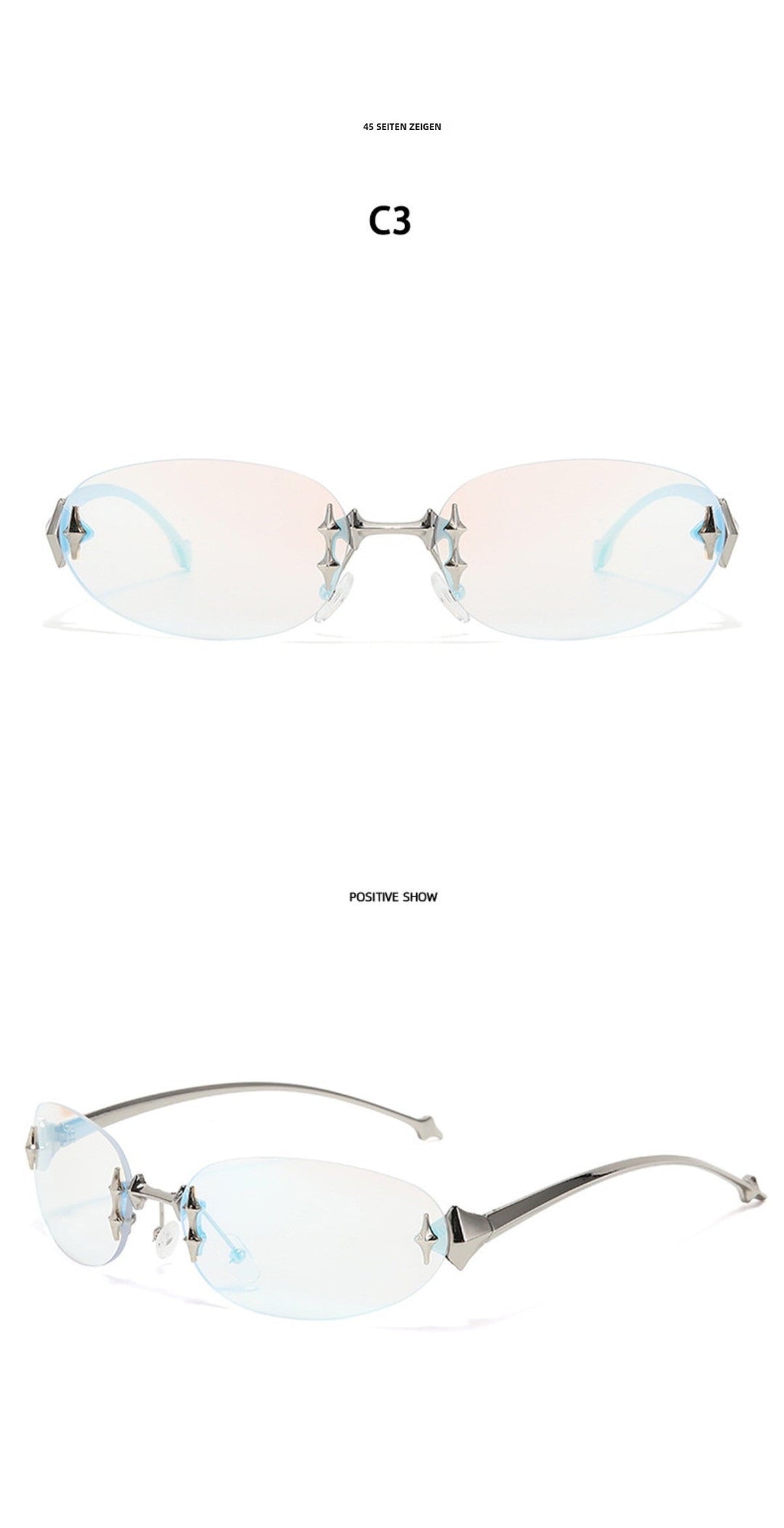 Shopnory | Star Rahmenlose Futuristische Sonnenbrille