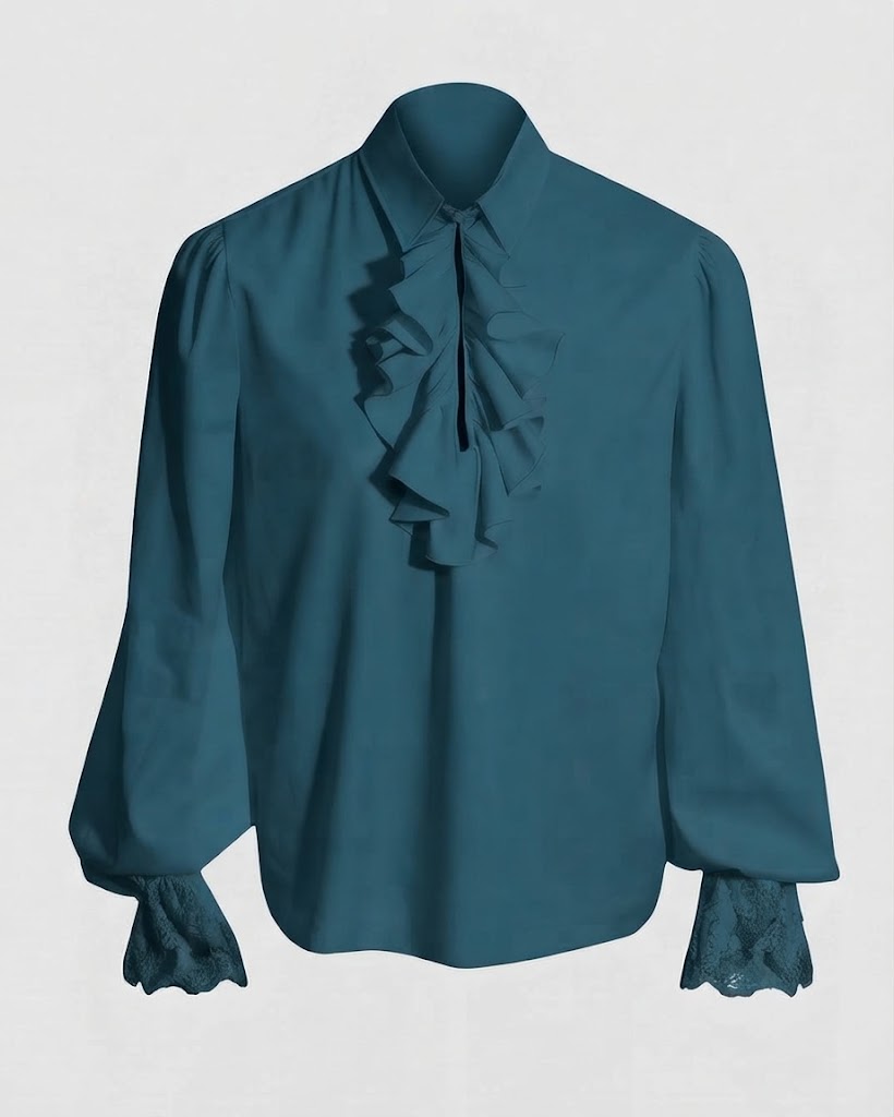 Damen Rüschbluse mit elegantem Kragenbereich Shop Nory