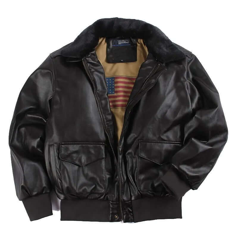 Herren Lederjacke mit praktischen Taschen