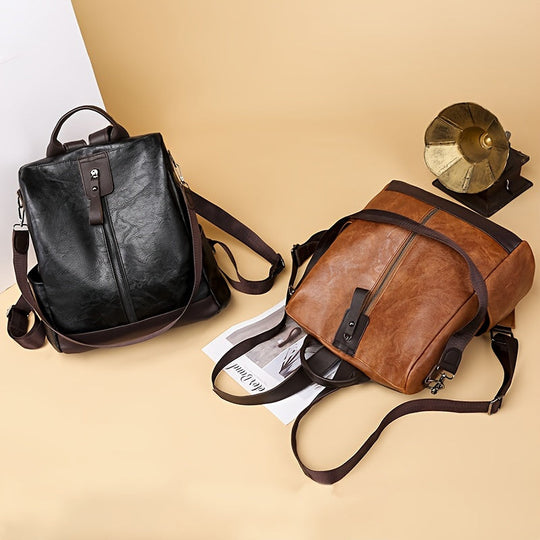 DiShop Norystahlsicherer Damen Rucksack Vegan | Anti-DiShop Norystahl City-Backpack