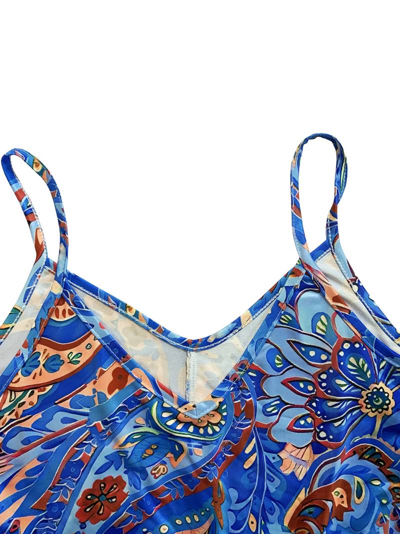 Ärmelloses Cami-Kleid Im Urlaubsstil