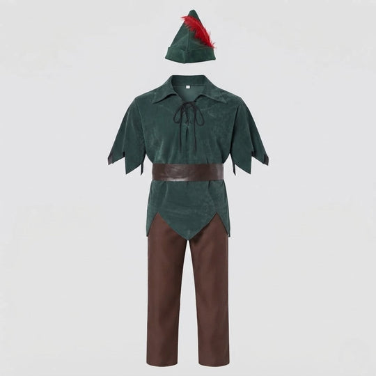 Herren Peter Pan Kostüm mit Hüftgurt und charakteristischem Hut Shop Nory