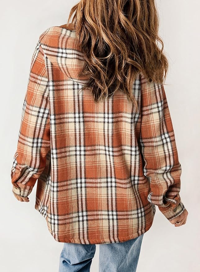 Kariertes Futter Hemdjacke